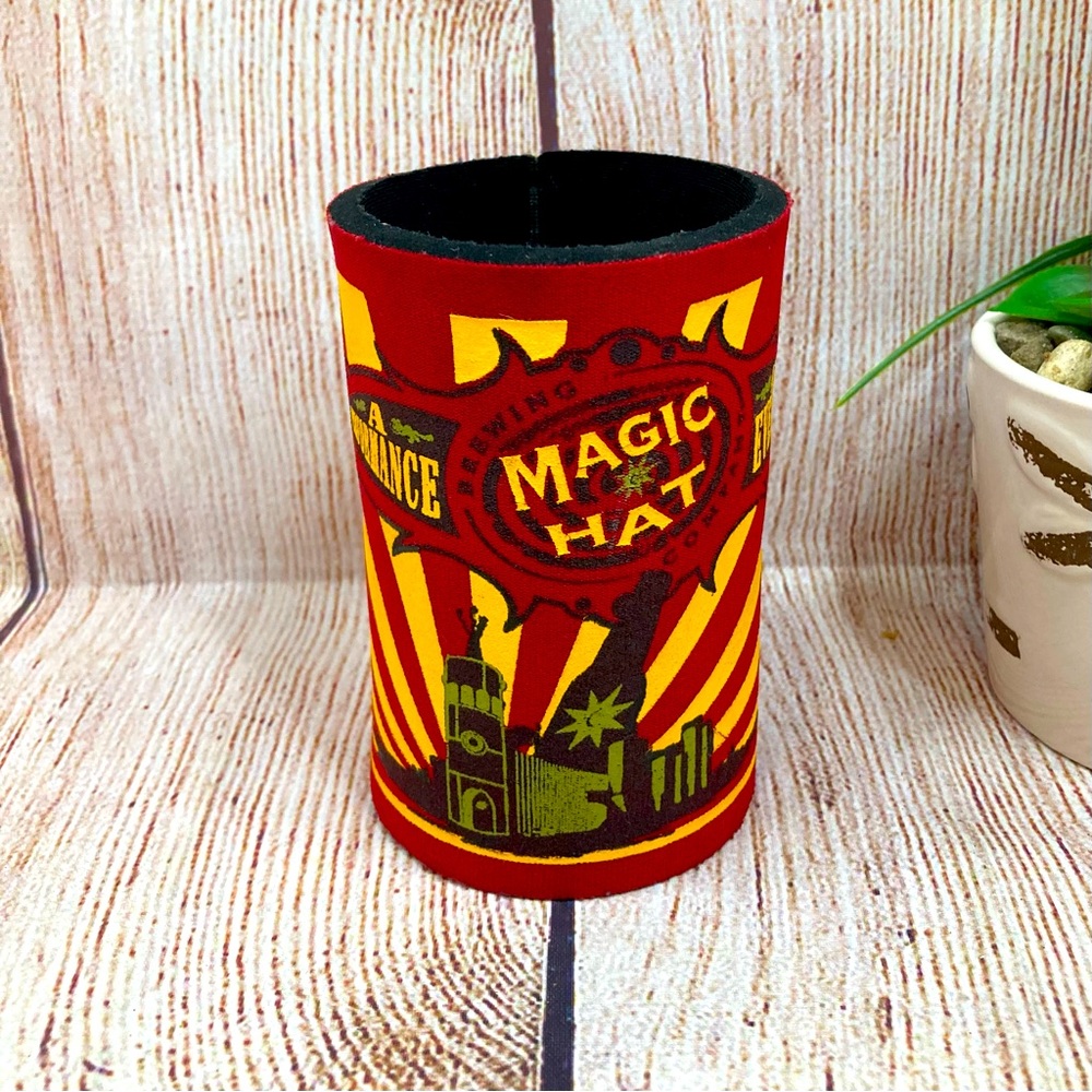 Magic Hat Insulated Koozie Red & Yellow